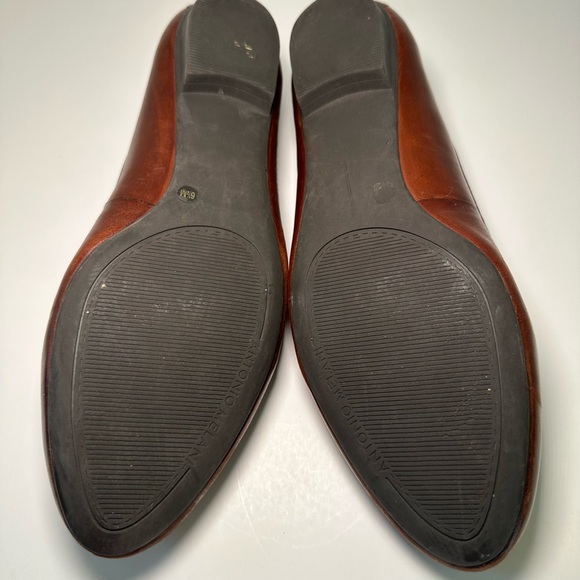 ANTONIO MELANI Brown Leather Loafers Sz 6.5 - Picture 7 of 10